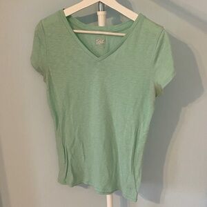 Turquoise V Neck Tee